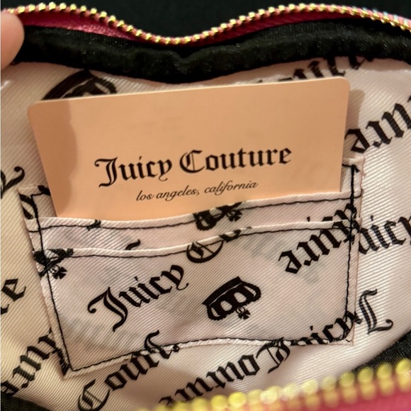 Juicy Couture Pink Heart-Shaped Crossbody Bag with Scarf Handle & Charm NWT - Picture 8 of 11